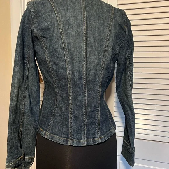 Embroidered denim jacket E by EC like new size 4 - Picture 6 of 11